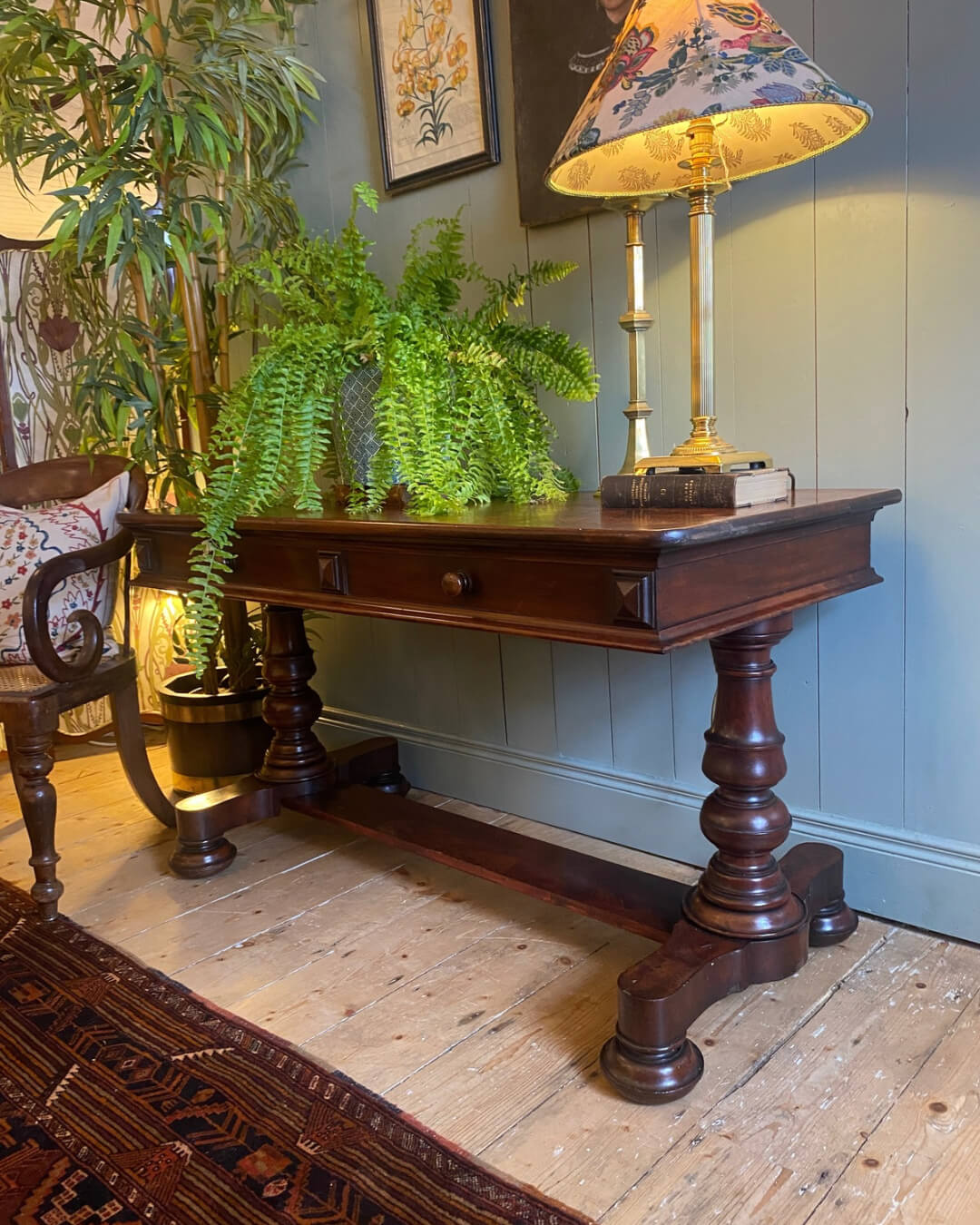 Early Victorian Rosewood Library Table
