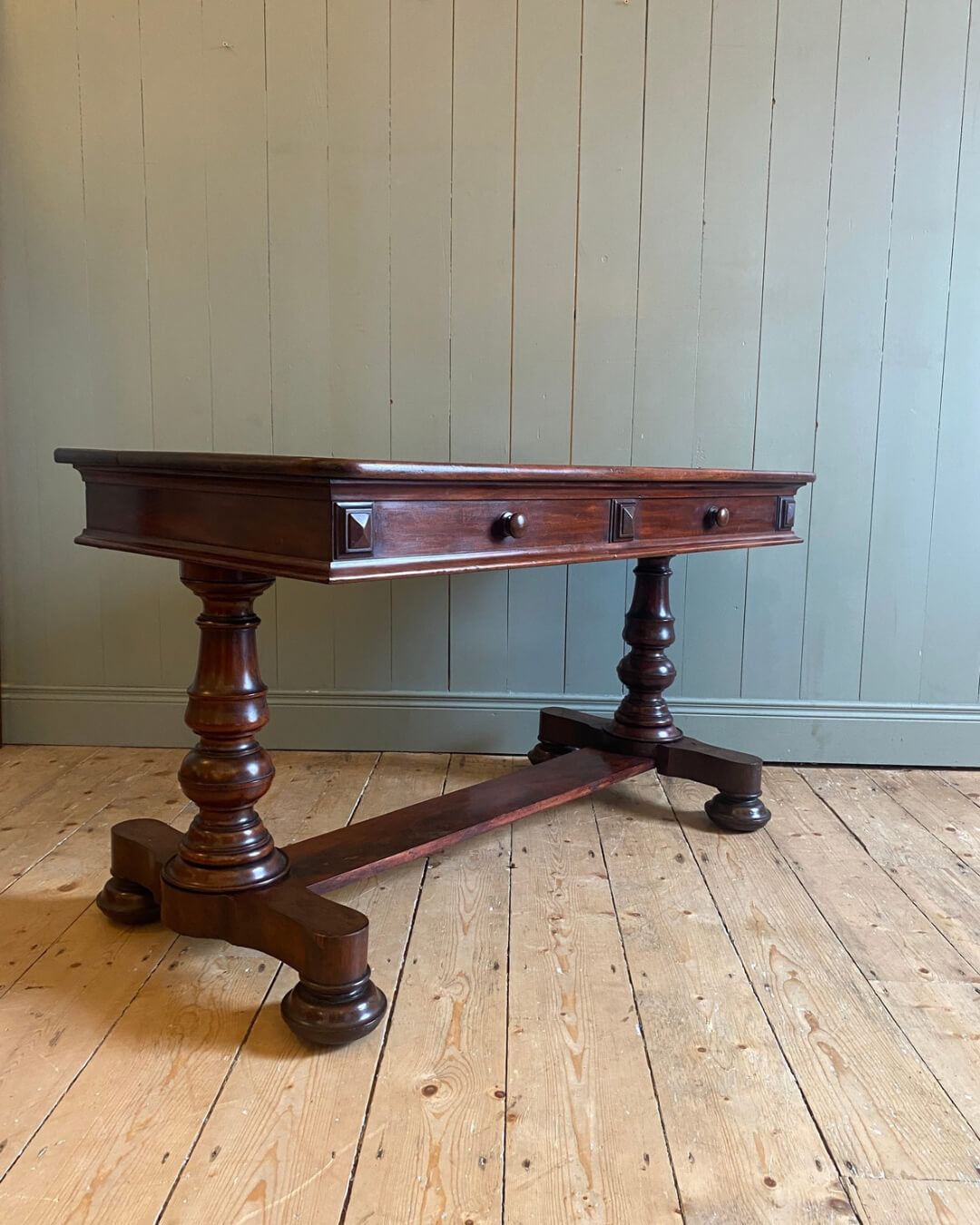 Early Victorian Rosewood Library Table