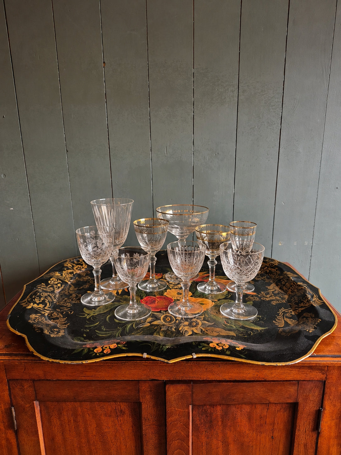 Edwardian Hand Painted Tray