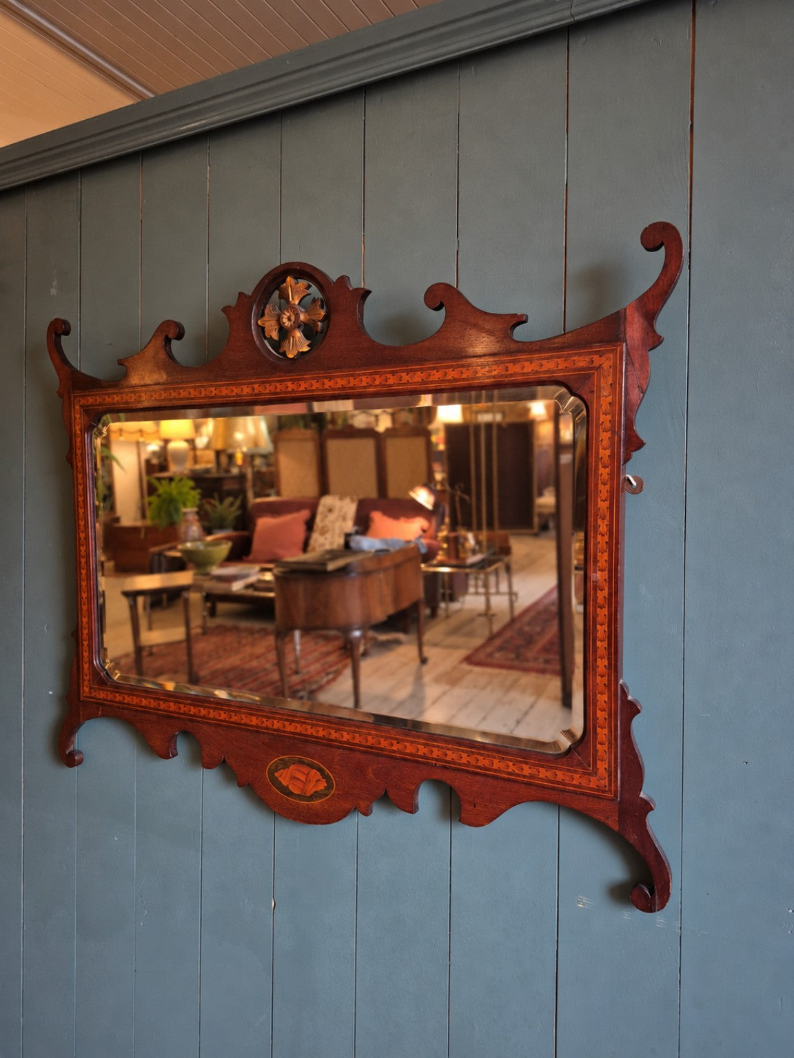 Edwardian Mahogany Mirror