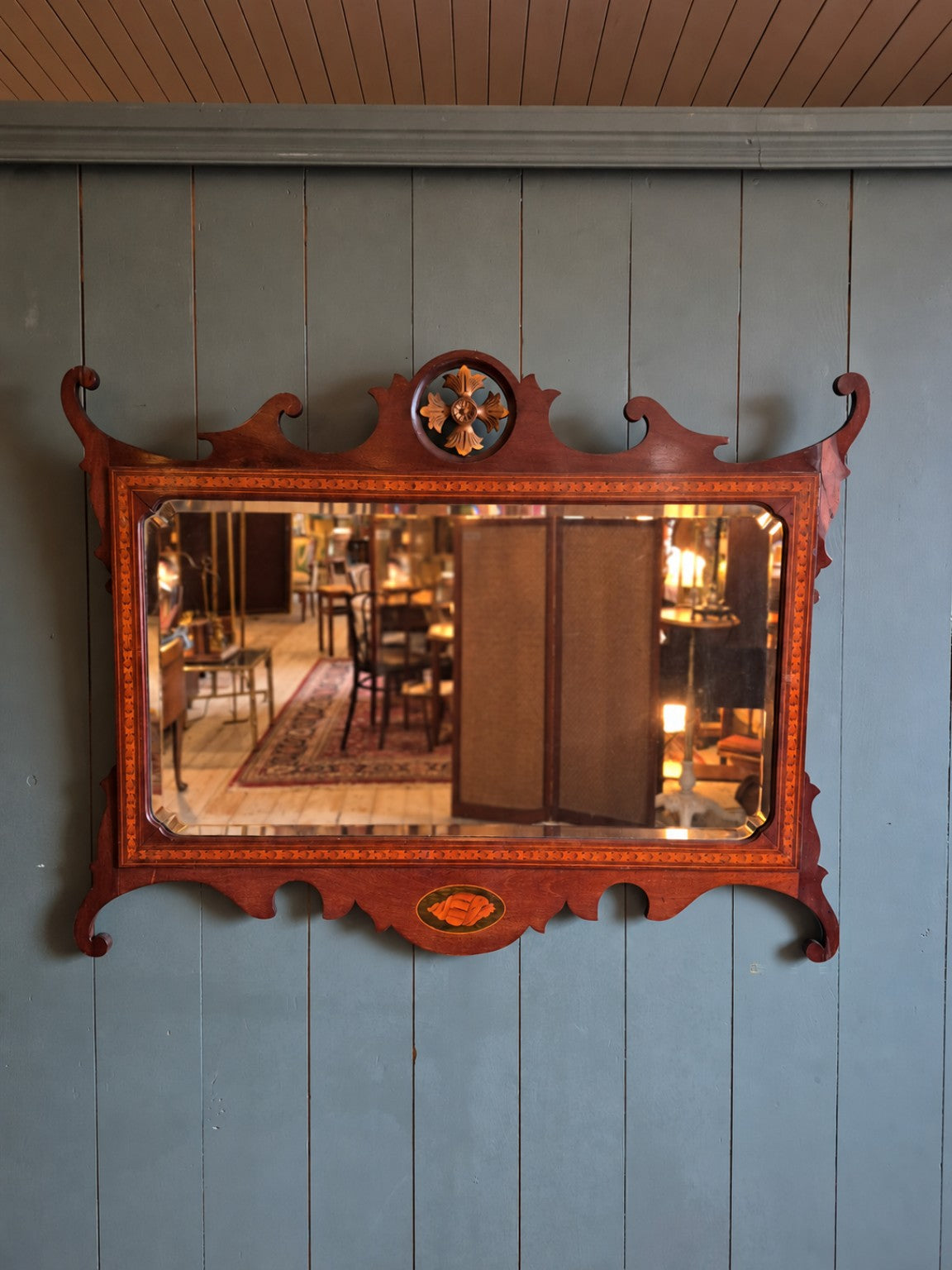 Edwardian Mahogany Mirror