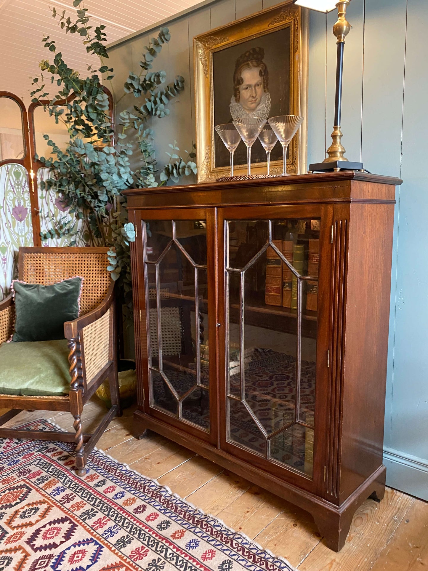 Edwardian Astral Glazed Bookcase