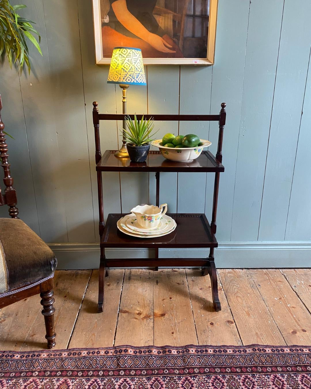 Edwardian Mahogany Folding Cake Stand