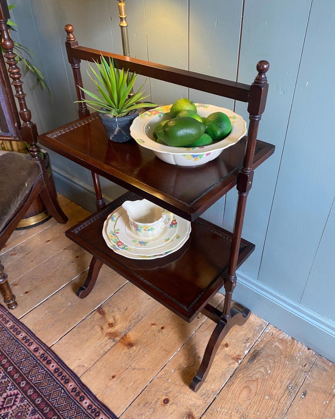 Edwardian Mahogany Folding Cake Stand