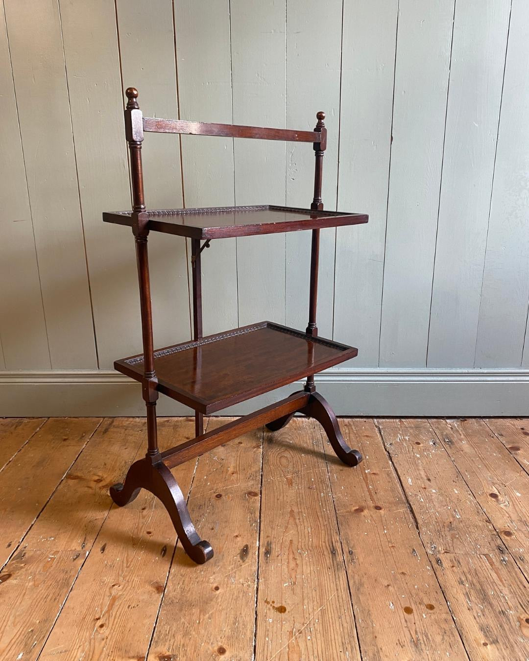 Edwardian Mahogany Folding Cake Stand