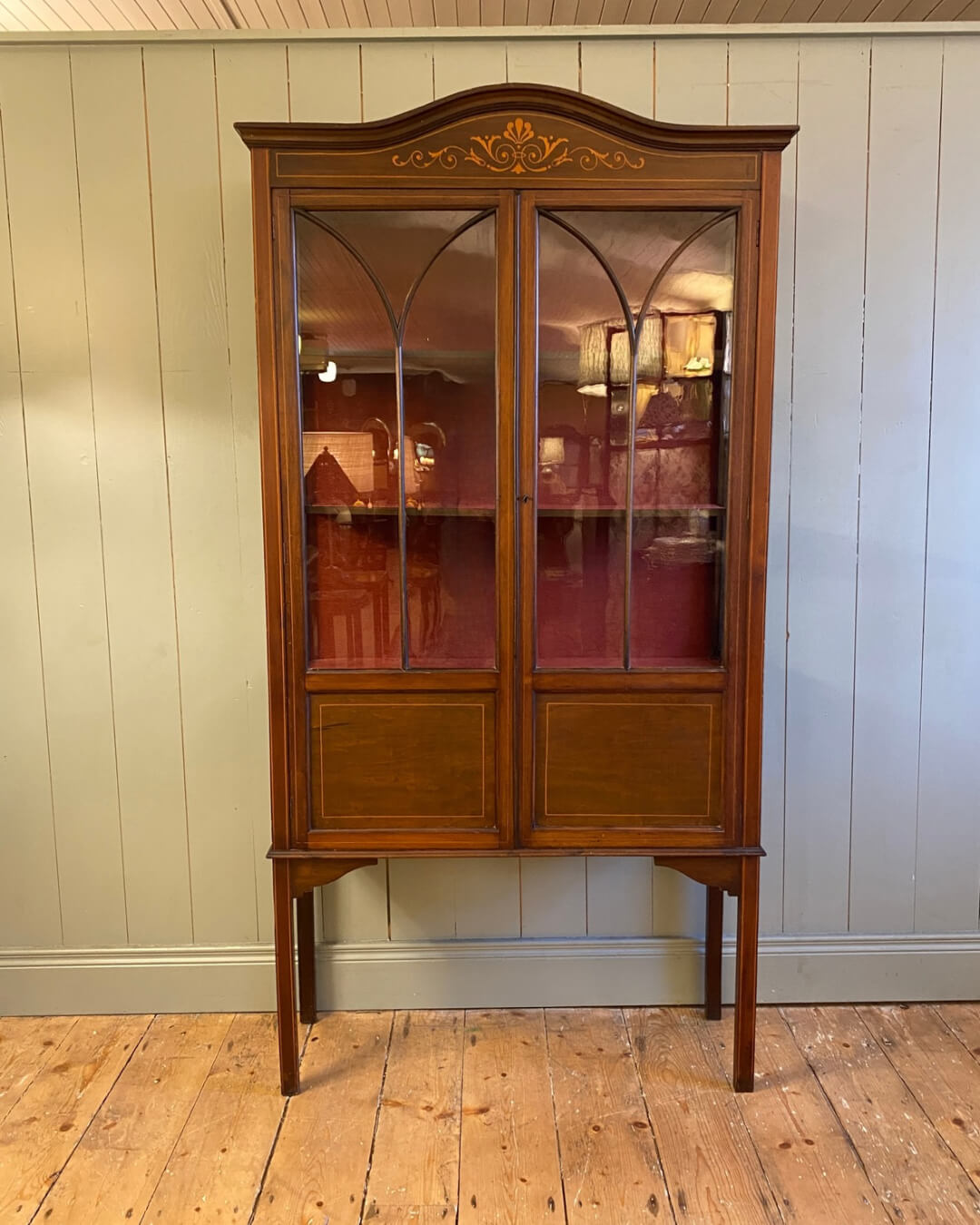 Edwardian Inlaid Mahogany Display Cabinet