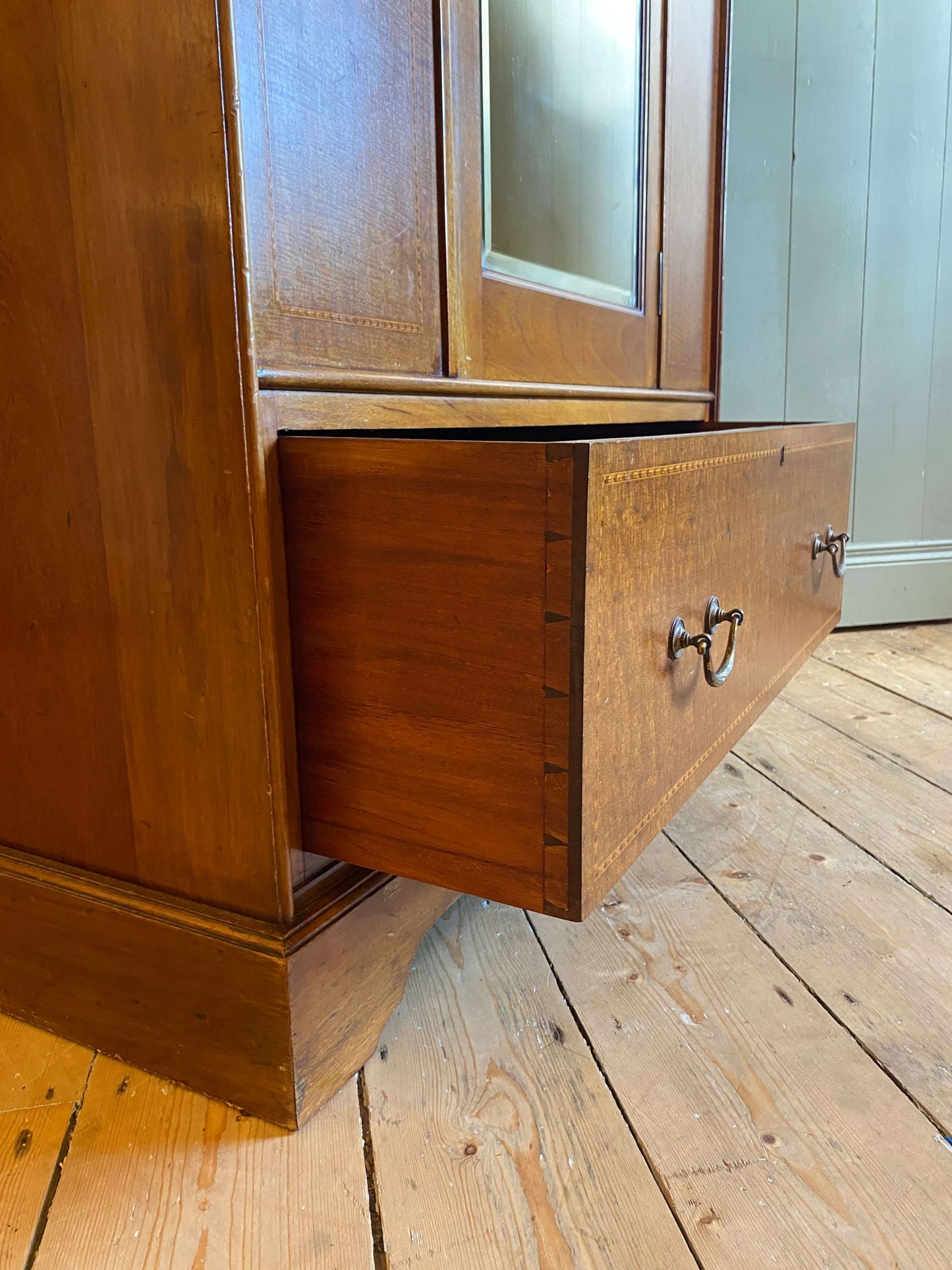 Edwardian Inlaid Mahogany Single Wardrobe