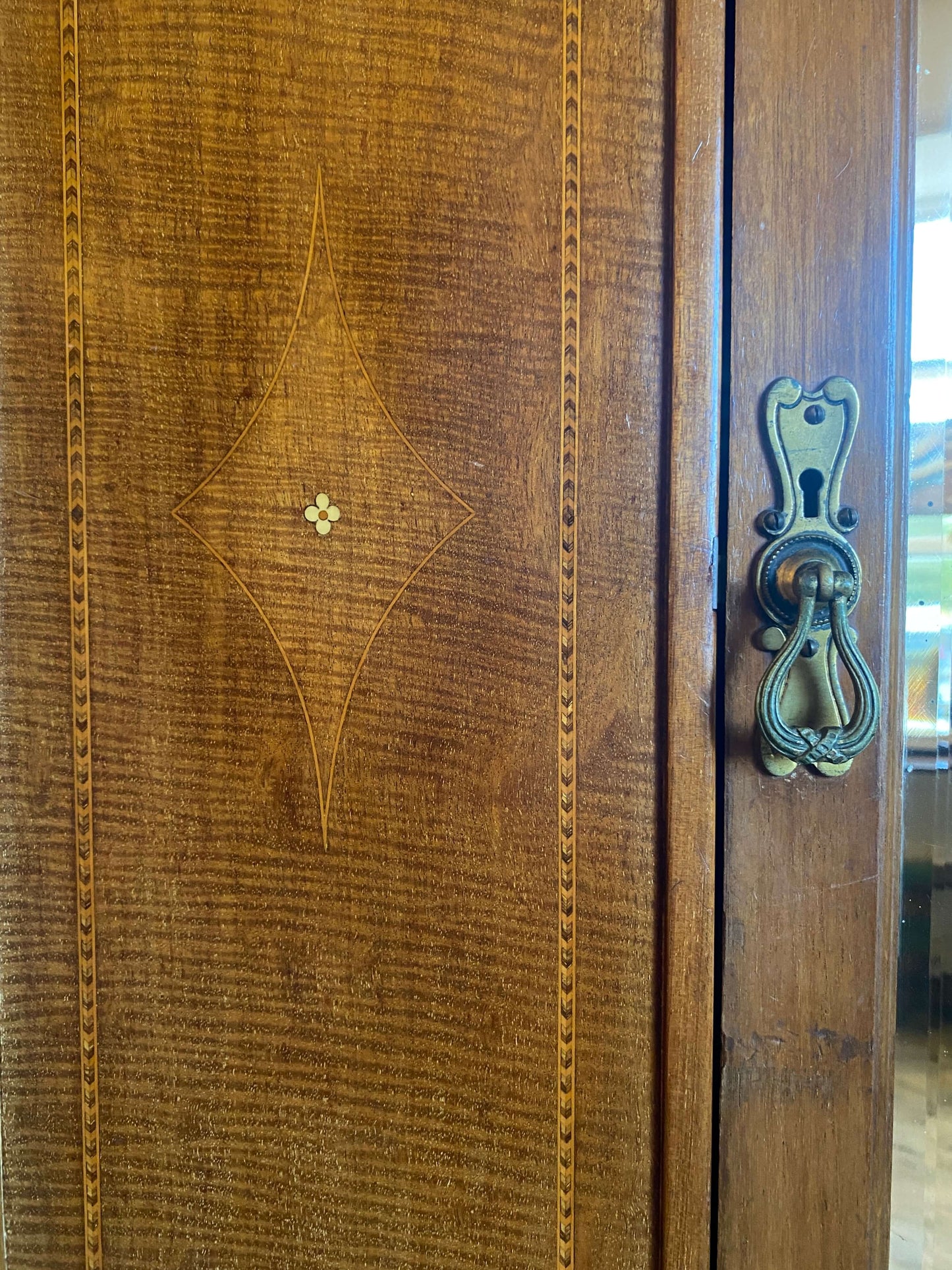 Edwardian Inlaid Mahogany Single Wardrobe