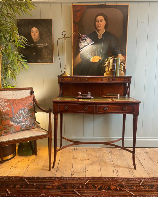 Edwardian Leather Top Writing Desk