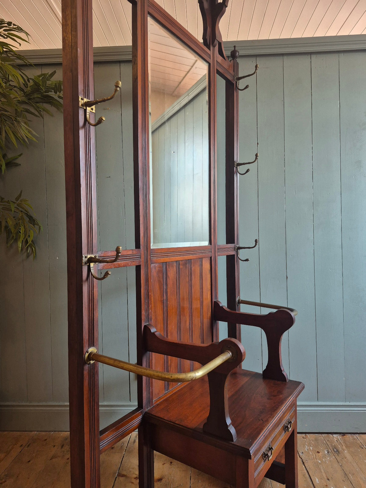 Edwardian Mahogany Coat Stand