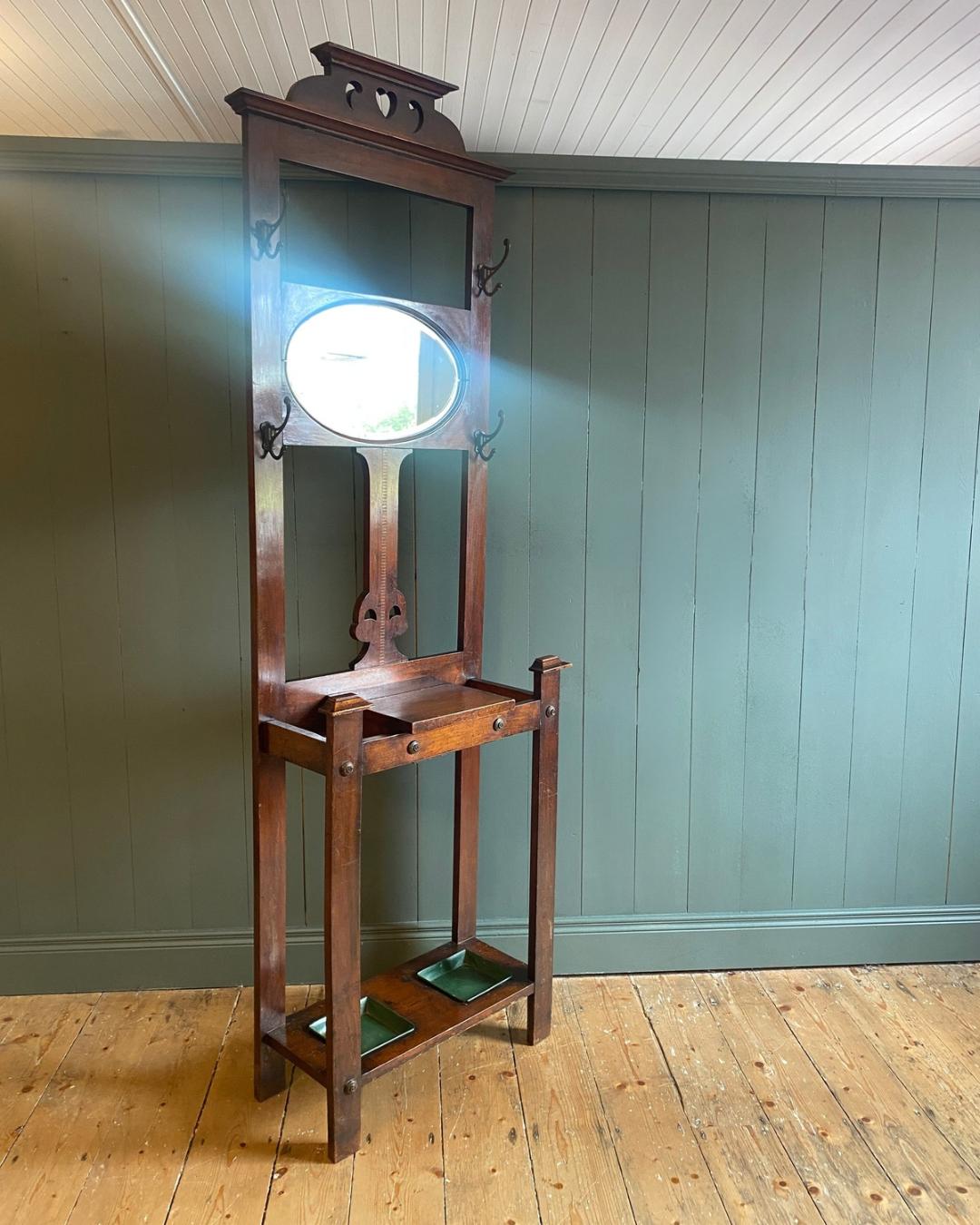 Edwardian Mahogany Hall Stand