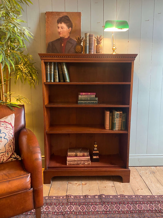Edwardian Mahogany Open Bookcase