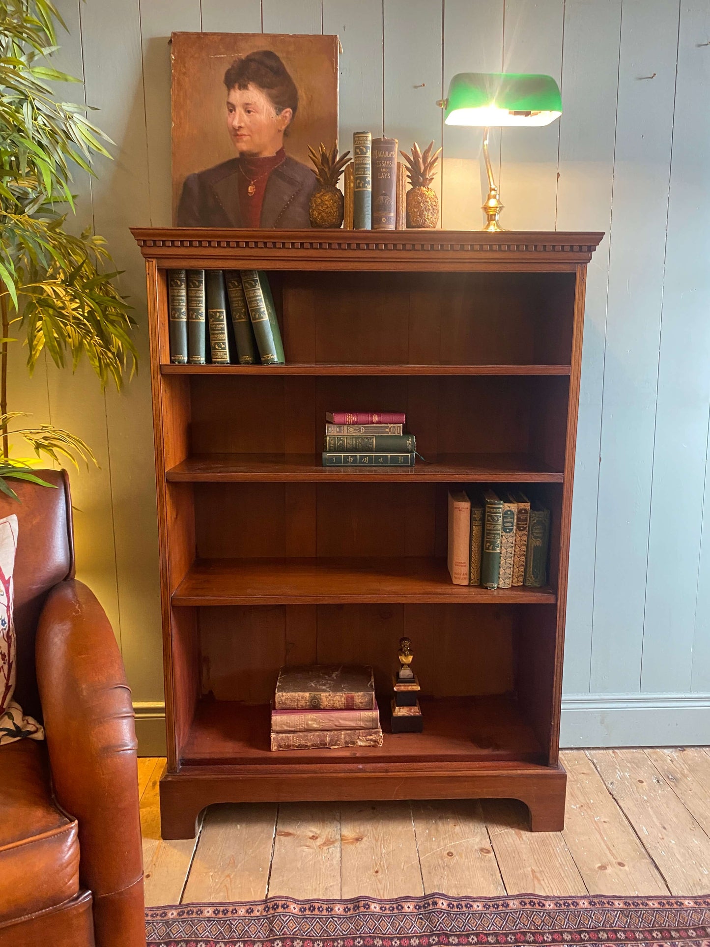 Edwardian Mahogany Open Bookcase