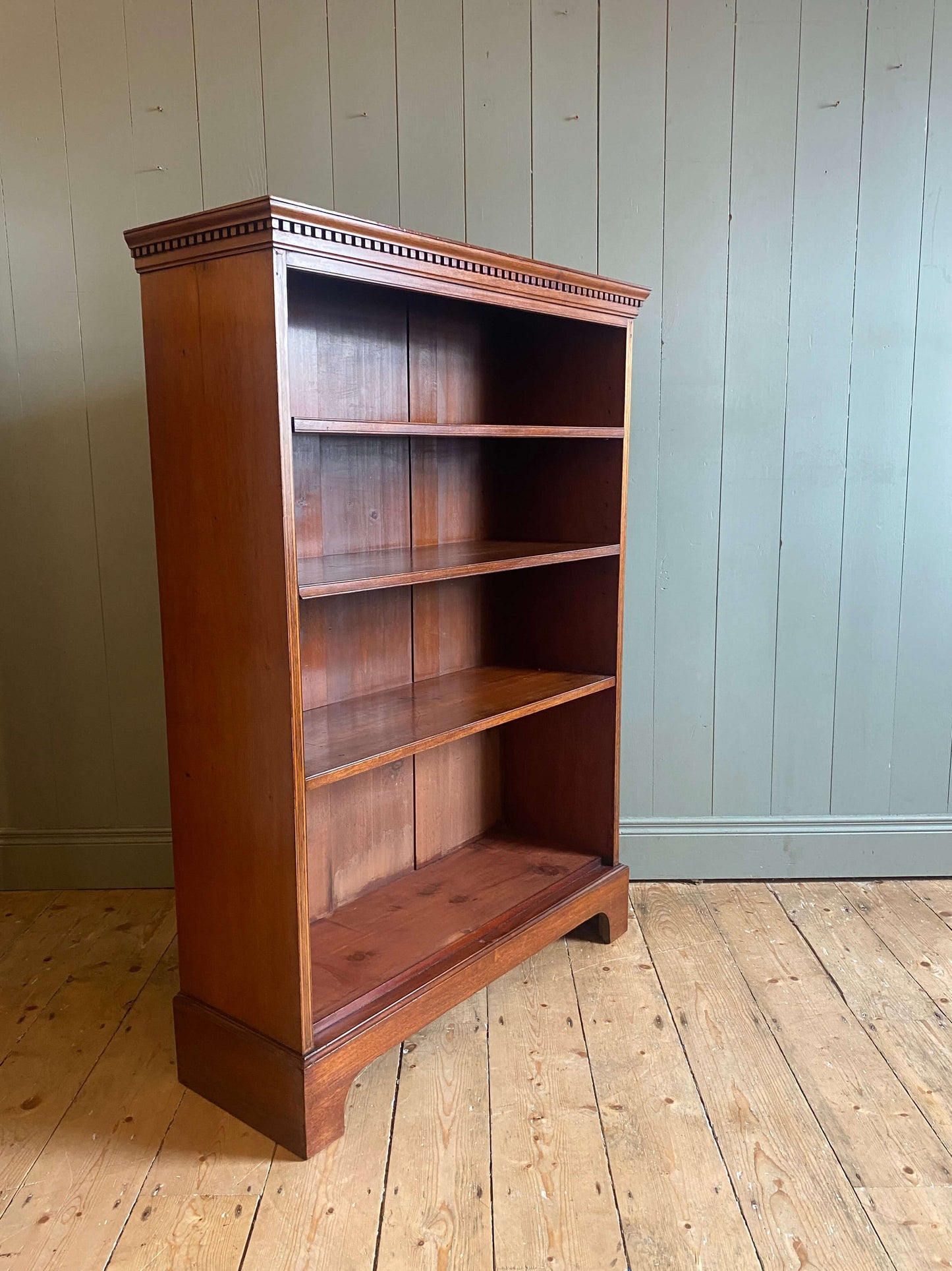 Edwardian Mahogany Open Bookcase