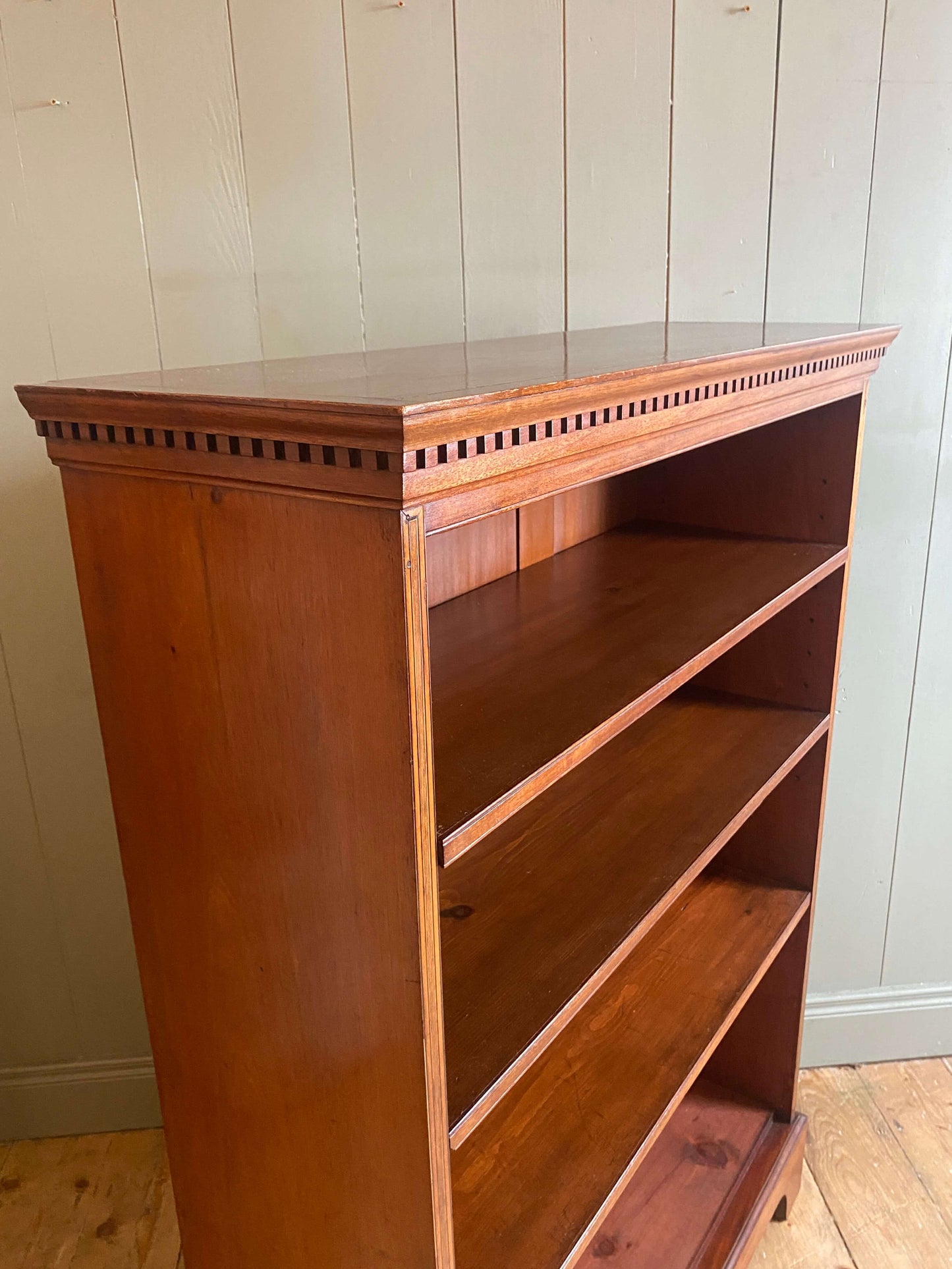 Edwardian Mahogany Open Bookcase
