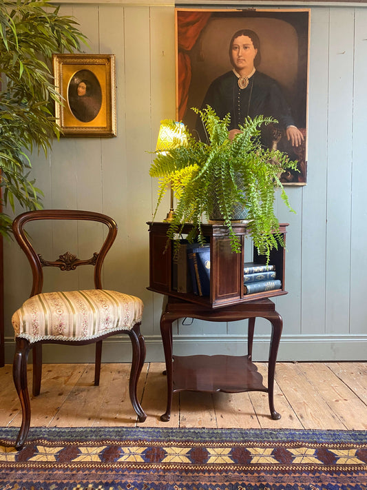 Edwardian Mahogany Revolving Bookcase