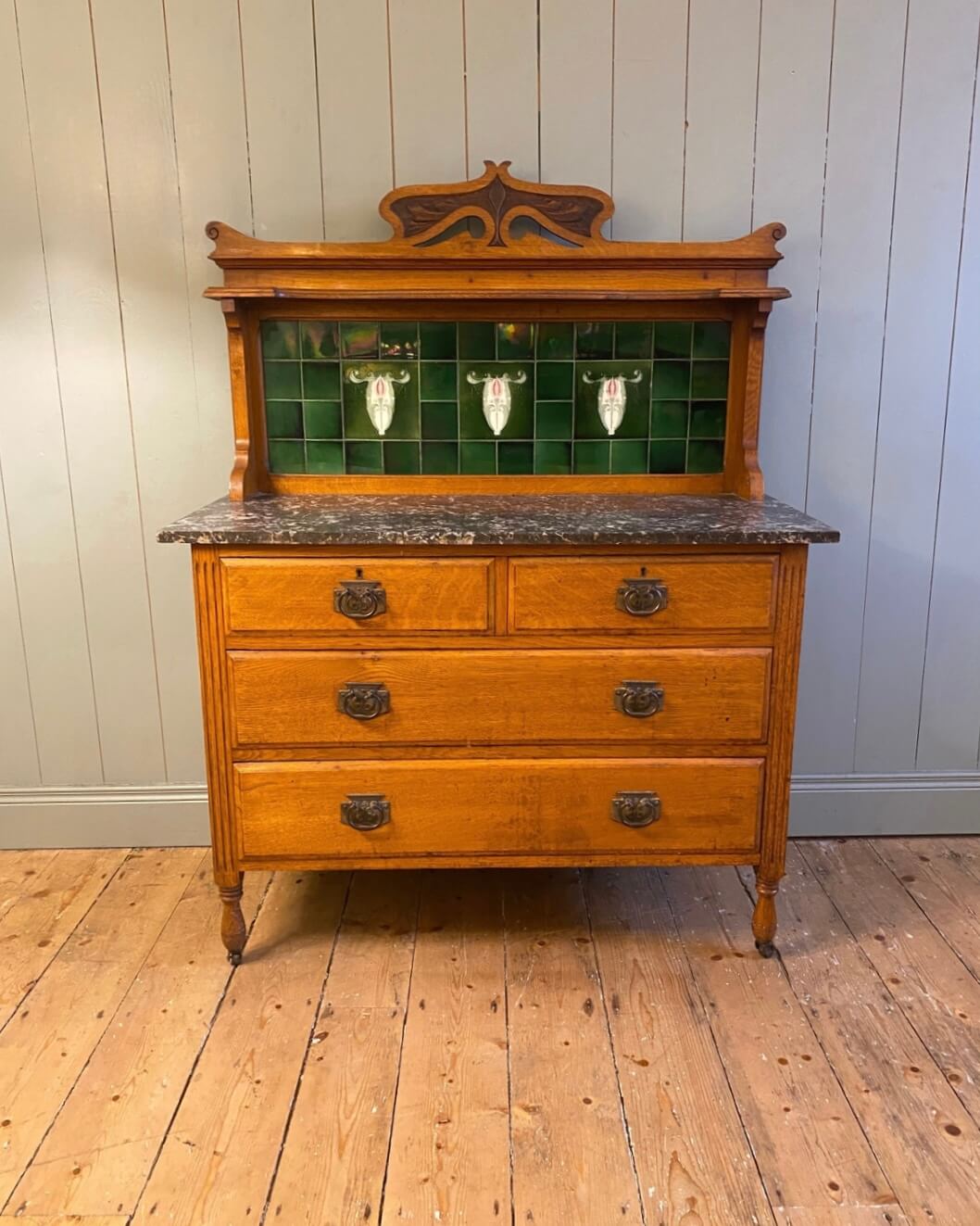 Edwardian Marble Top Washstand