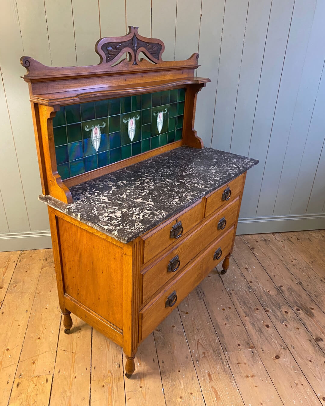 Edwardian Marble Top Washstand
