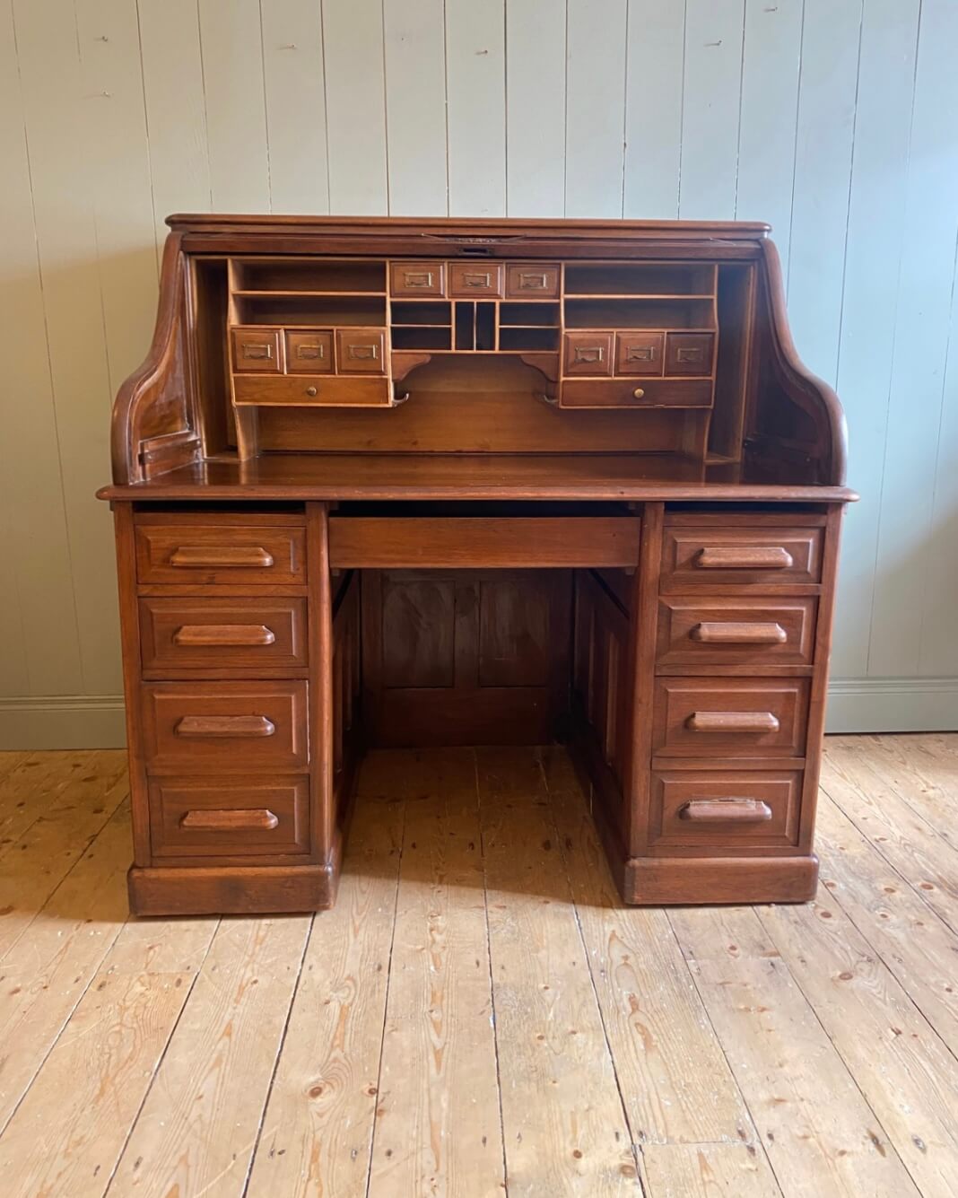 Edwardian Roll Top Writing Desk