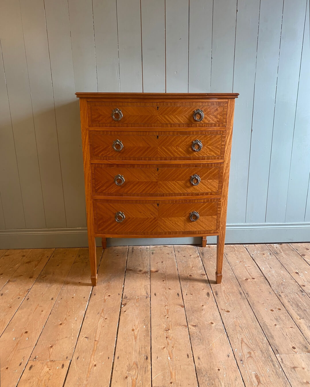 Edwardian Satinwood Chest Of Drawers