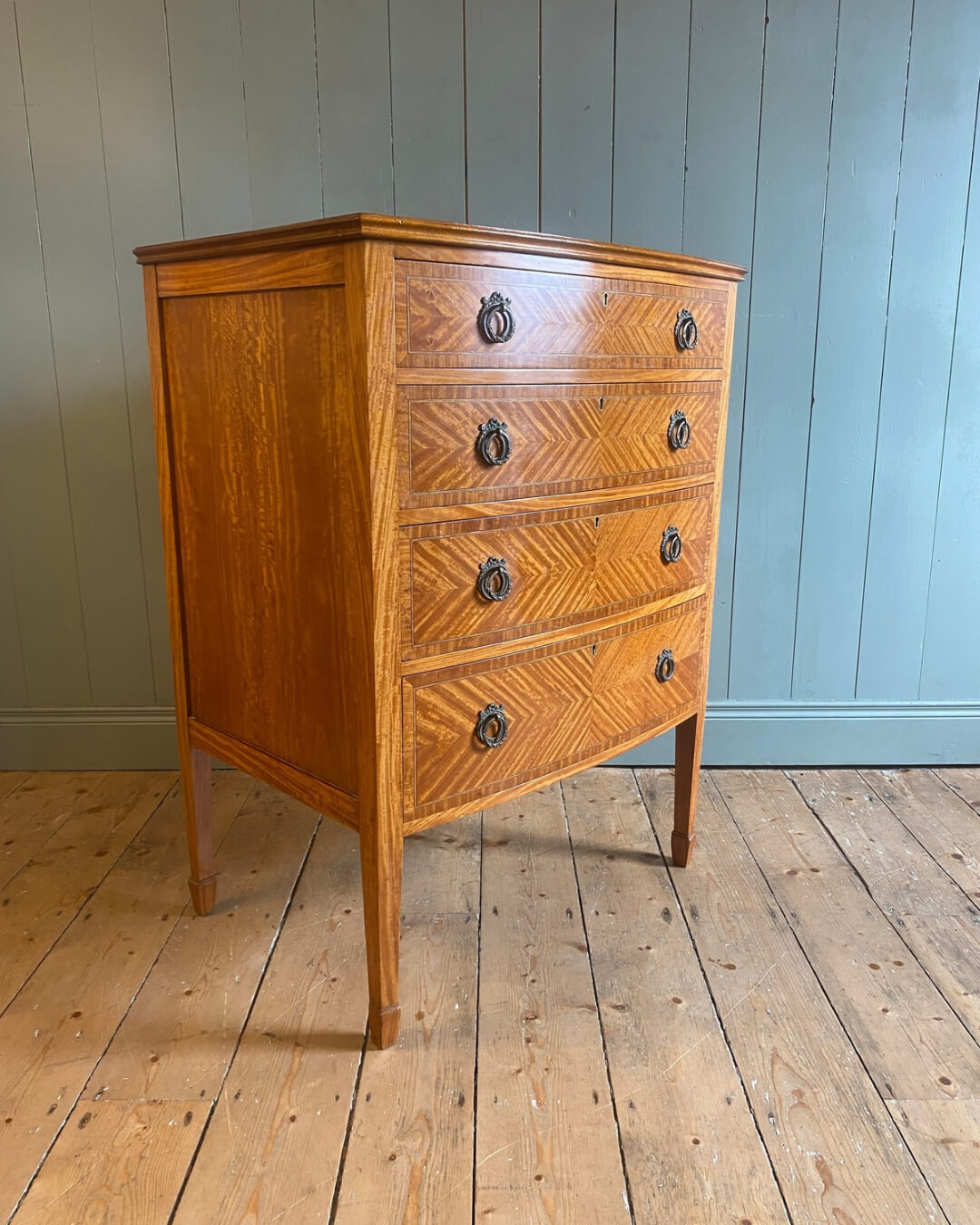 Edwardian Satinwood Chest Of Drawers