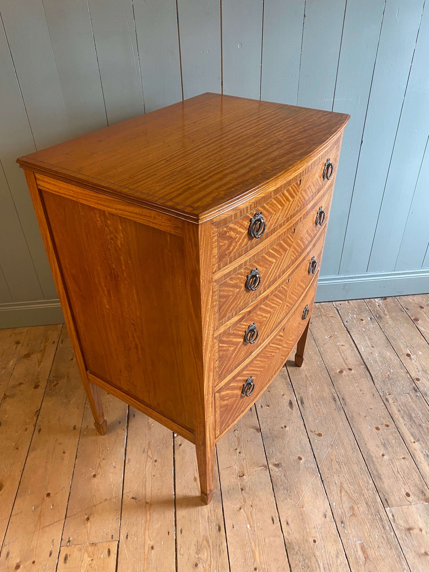 Edwardian Satinwood Chest Of Drawers