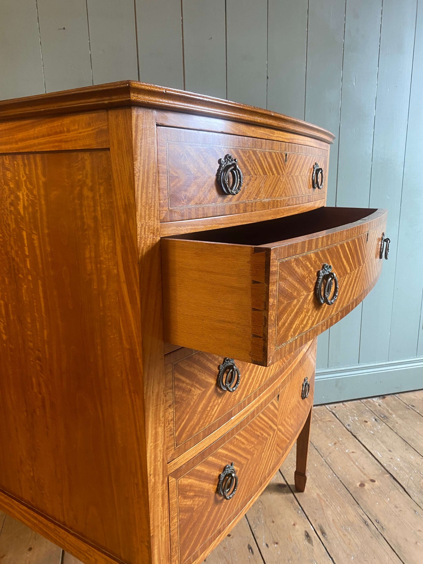 Edwardian Satinwood Chest Of Drawers