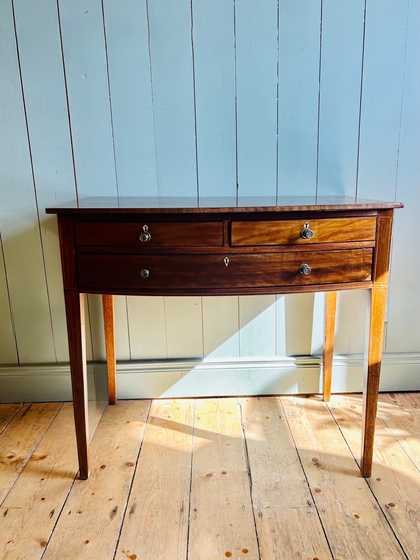 Victorian Bow Front Hall Table or Console
