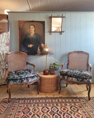 French Cane Back Pair of Chairs
