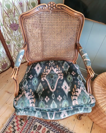French Cane Back Pair of Chairs