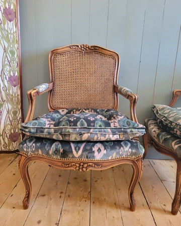 French Cane Back Pair of Chairs