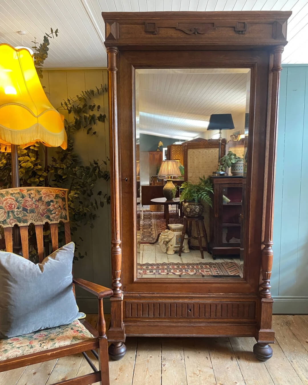 French Carved Oak Armoire