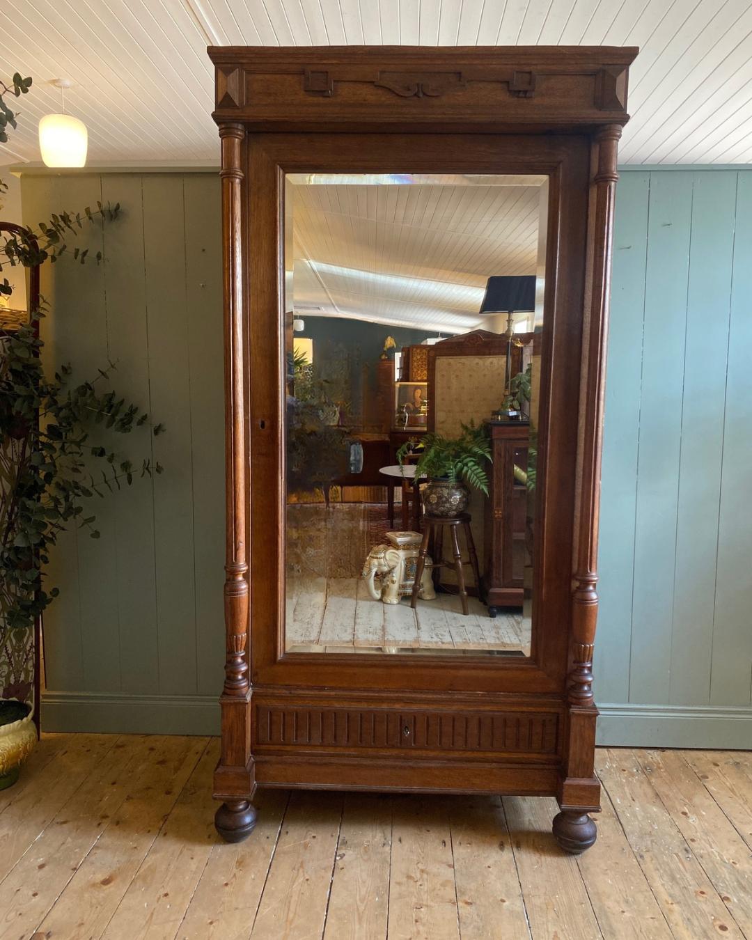 French Carved Oak Armoire