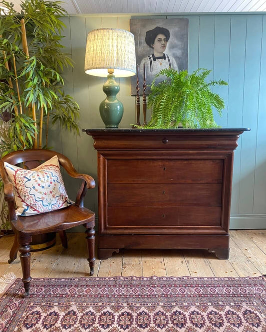 French Louis Philippe Marble Top Commode