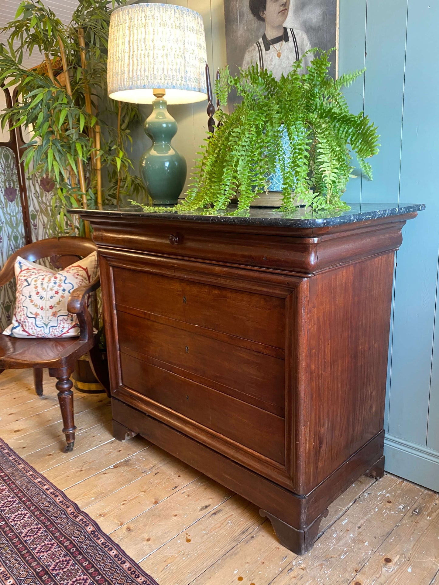 French Louis Philippe Marble Top Commode
