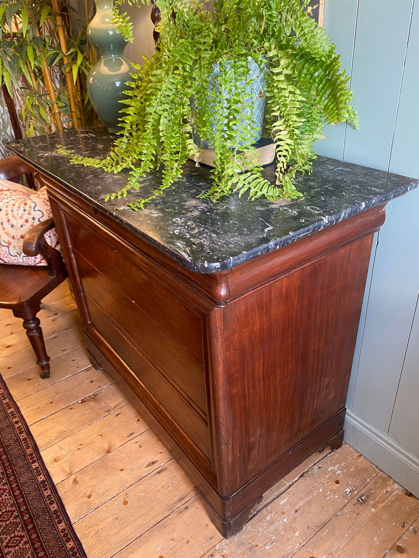 French Louis Philippe Marble Top Commode