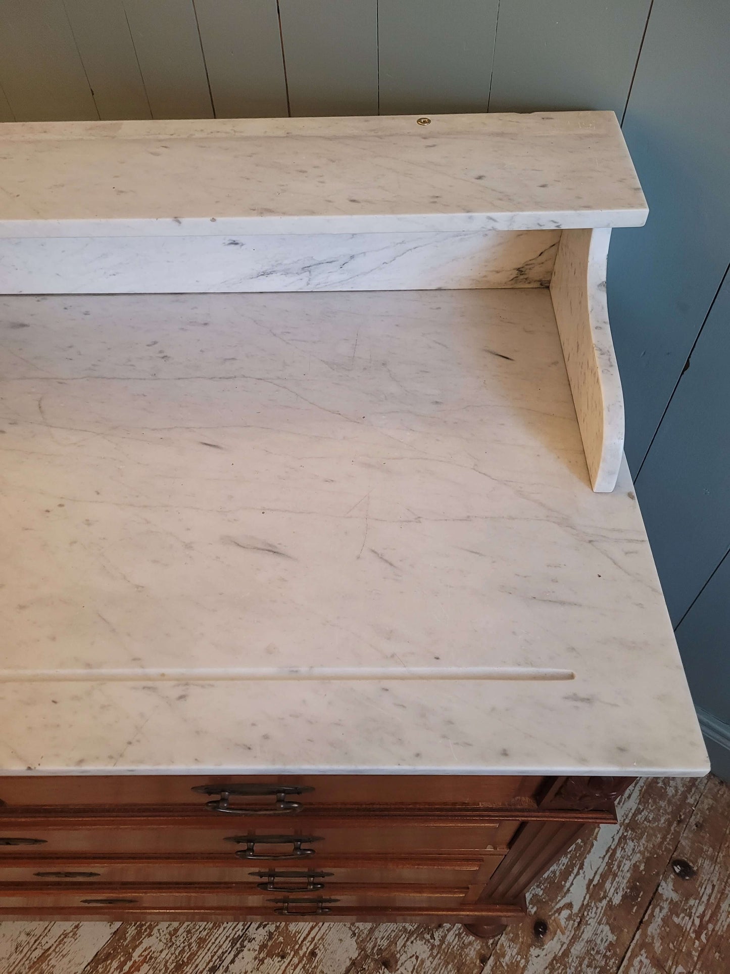 French Mahogany Marble Top Washstand