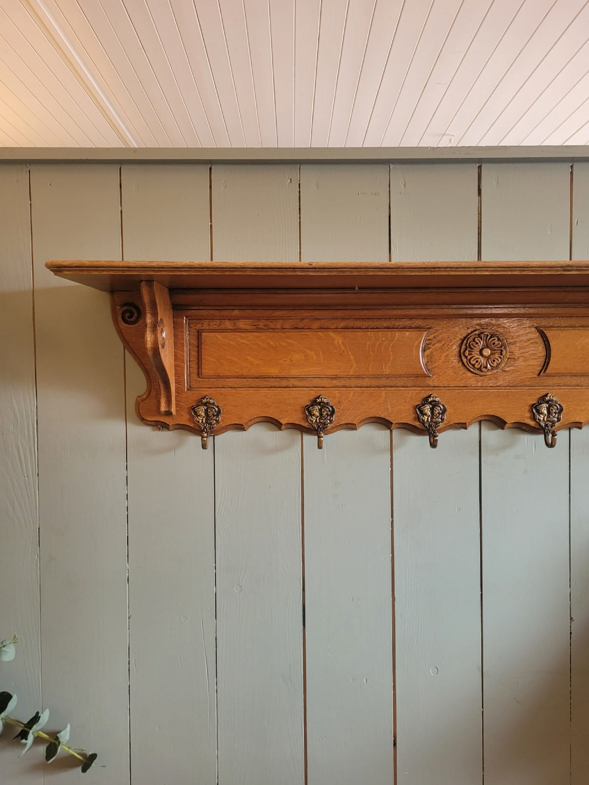 French Oak Coat Rack
