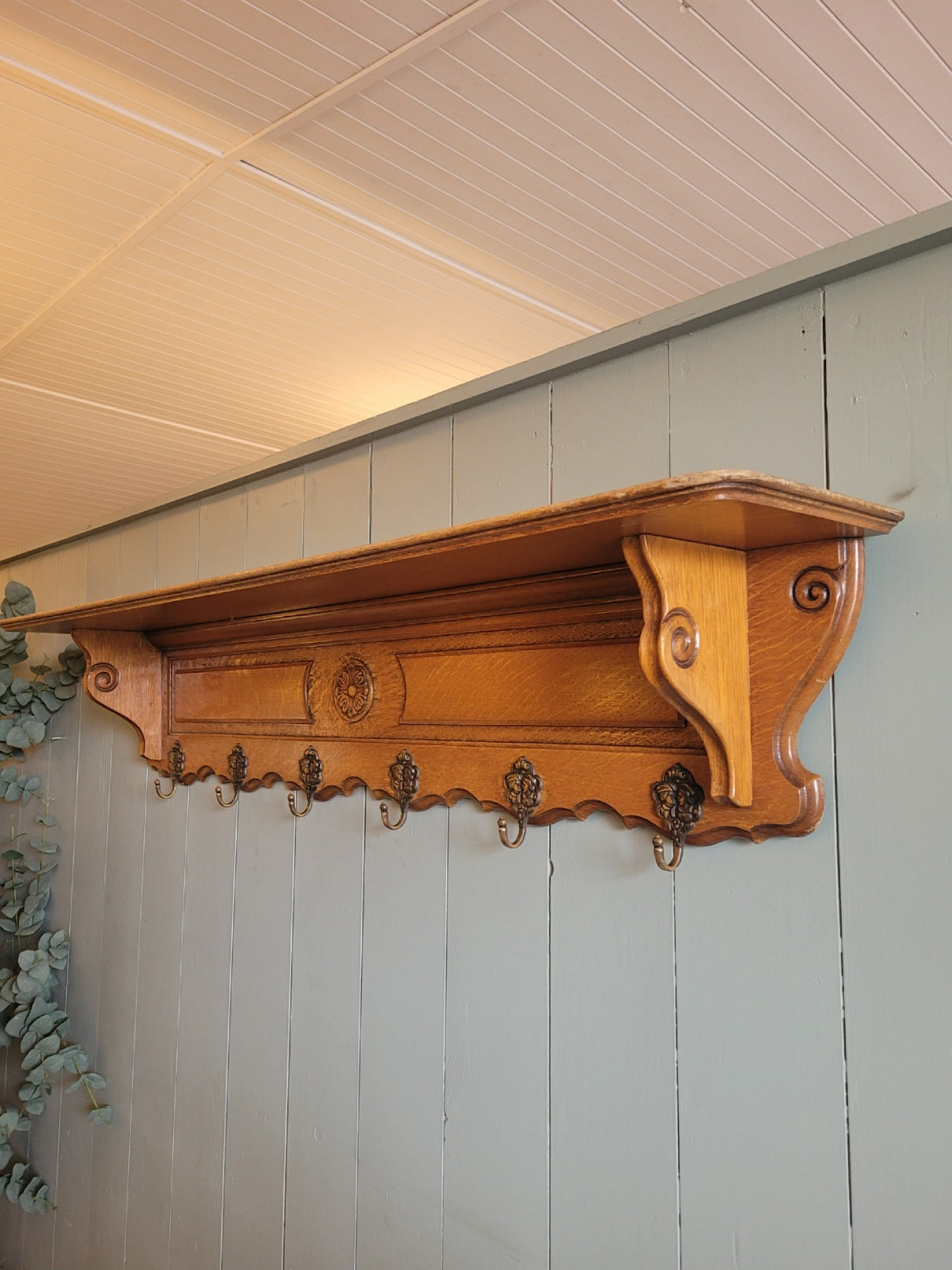 French Oak Coat Rack