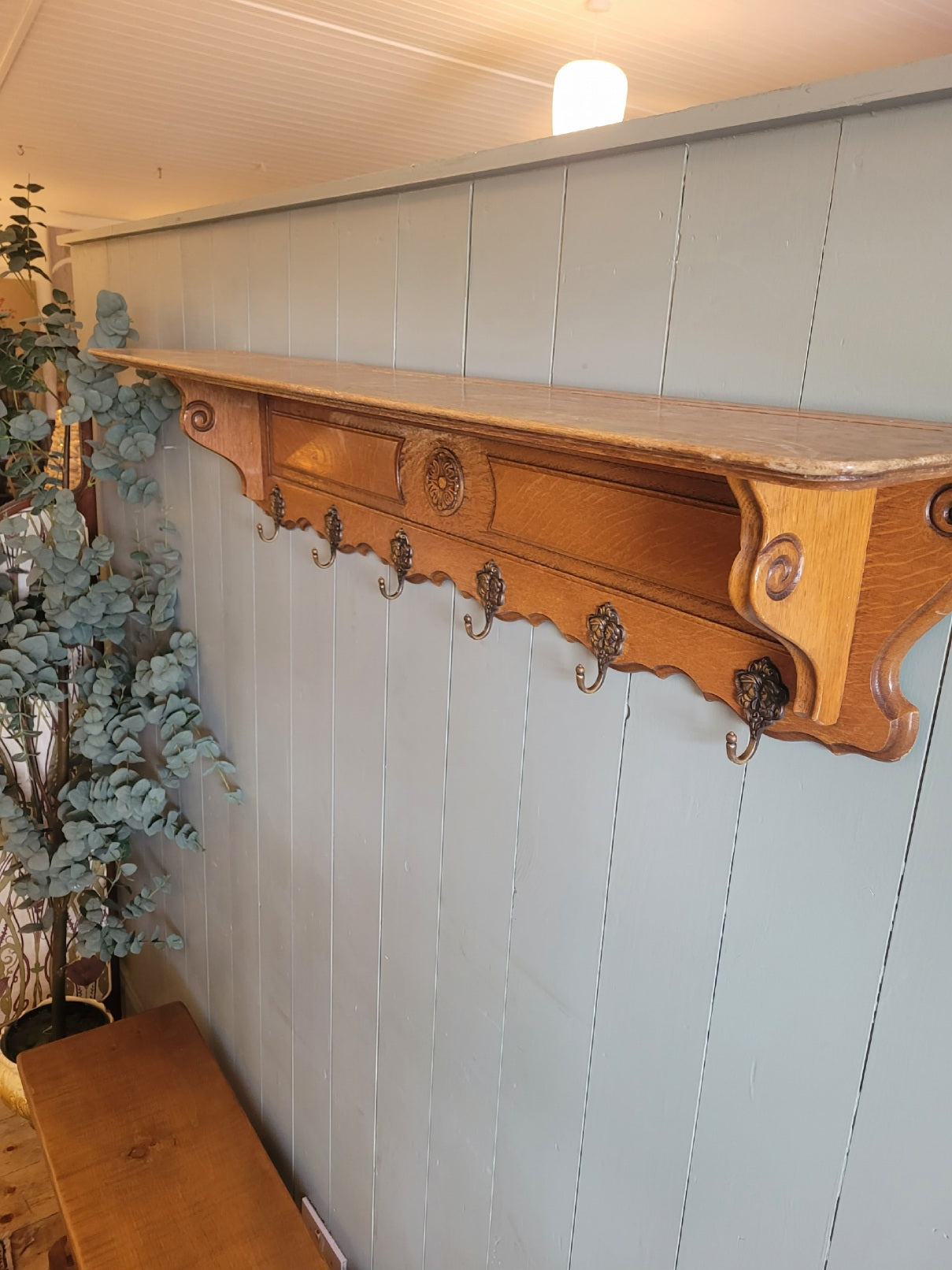 French Oak Coat Rack