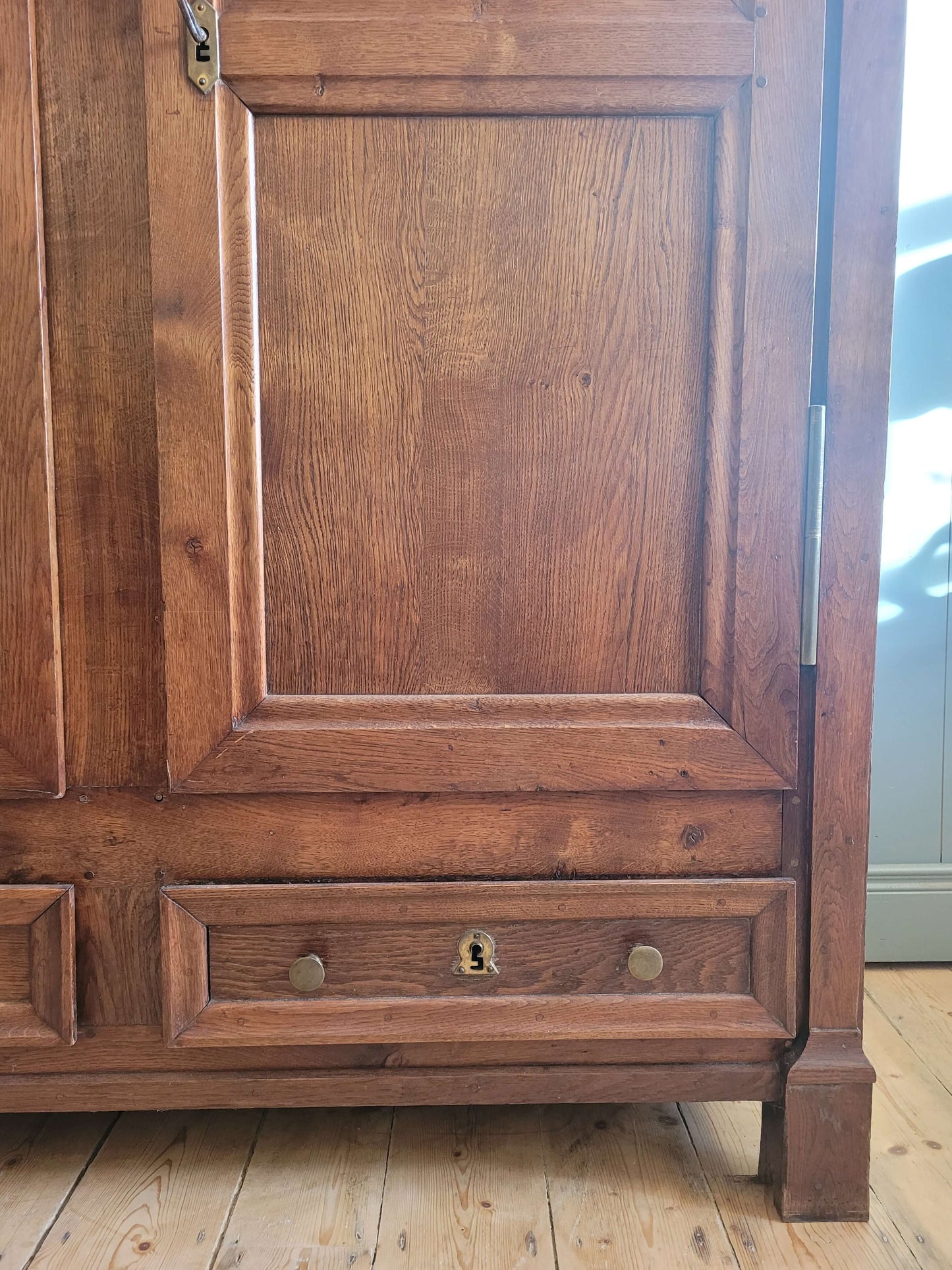 French Oak Two Door Wardrobe Early 1900s