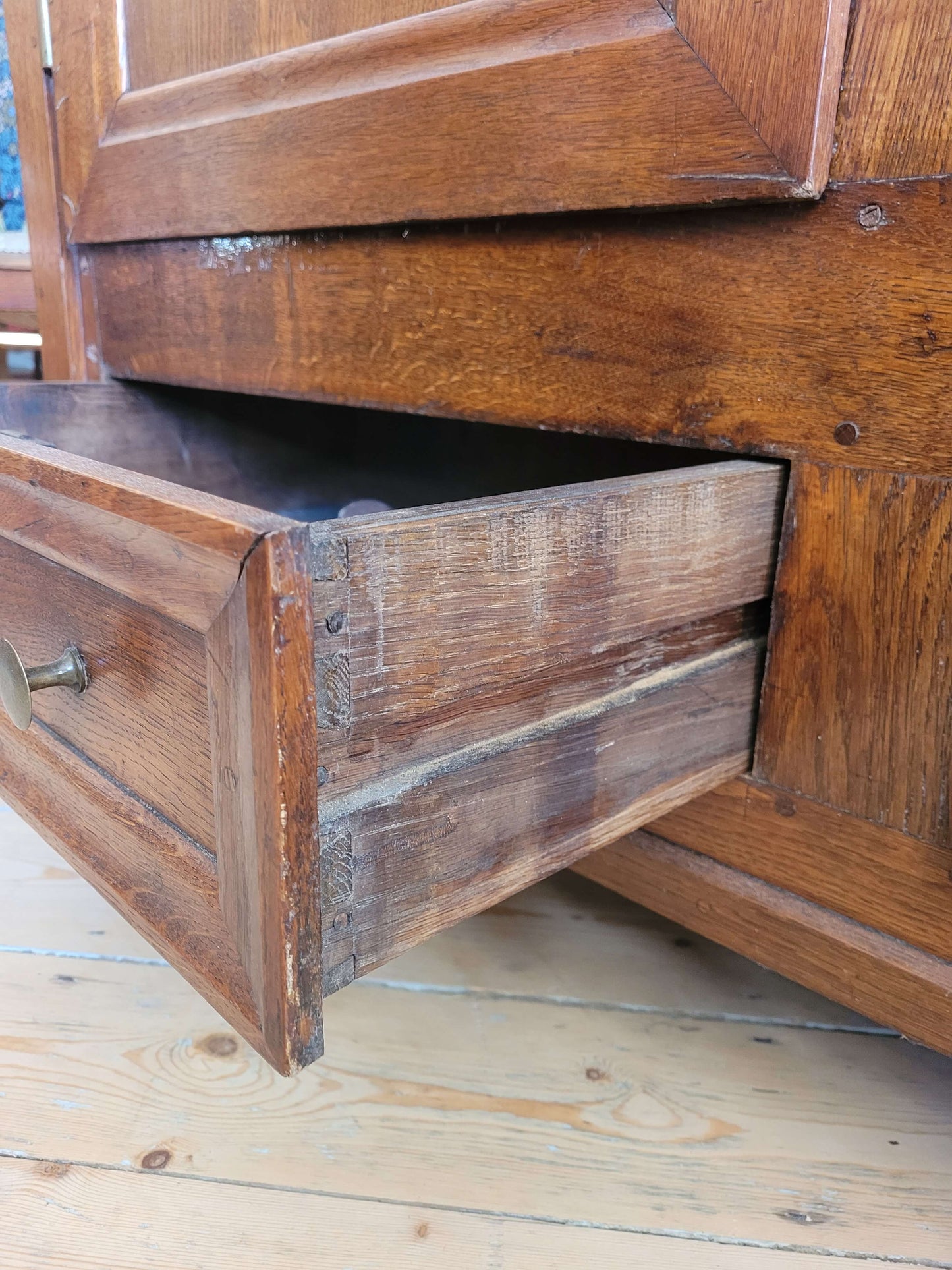 French Oak Two Door Wardrobe Early 1900s