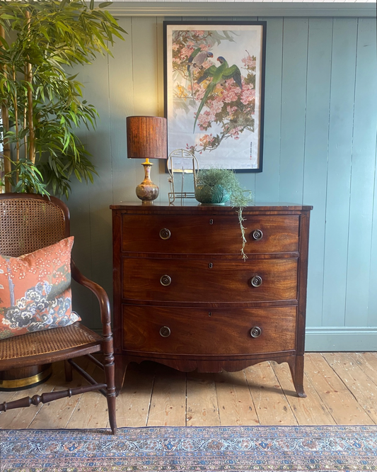 Georgian Bow Front Chest of Drawers