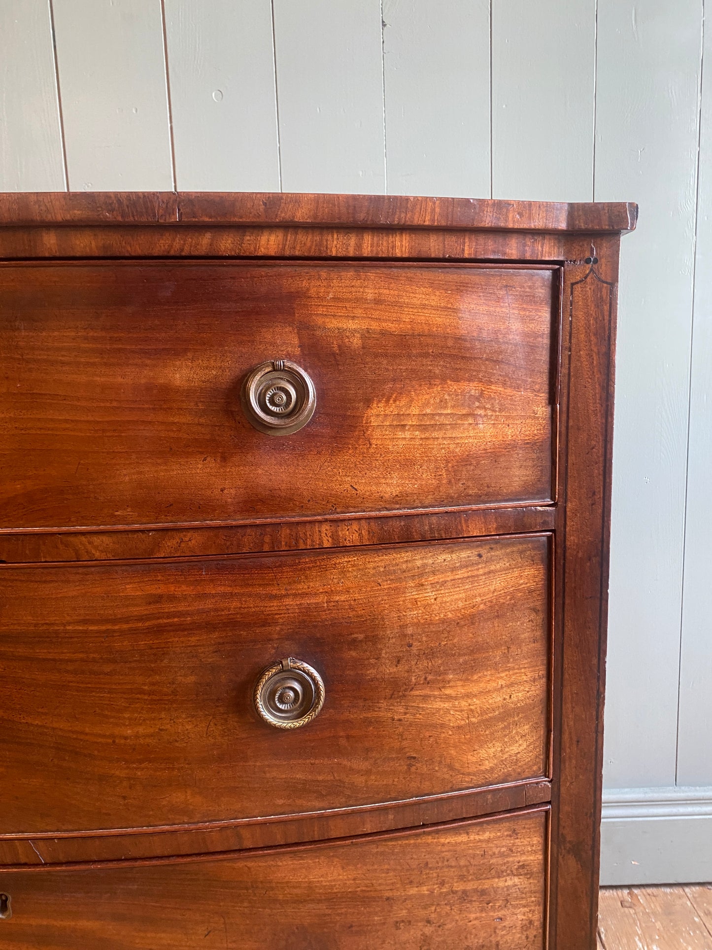 Georgian Bow Front Chest of Drawers