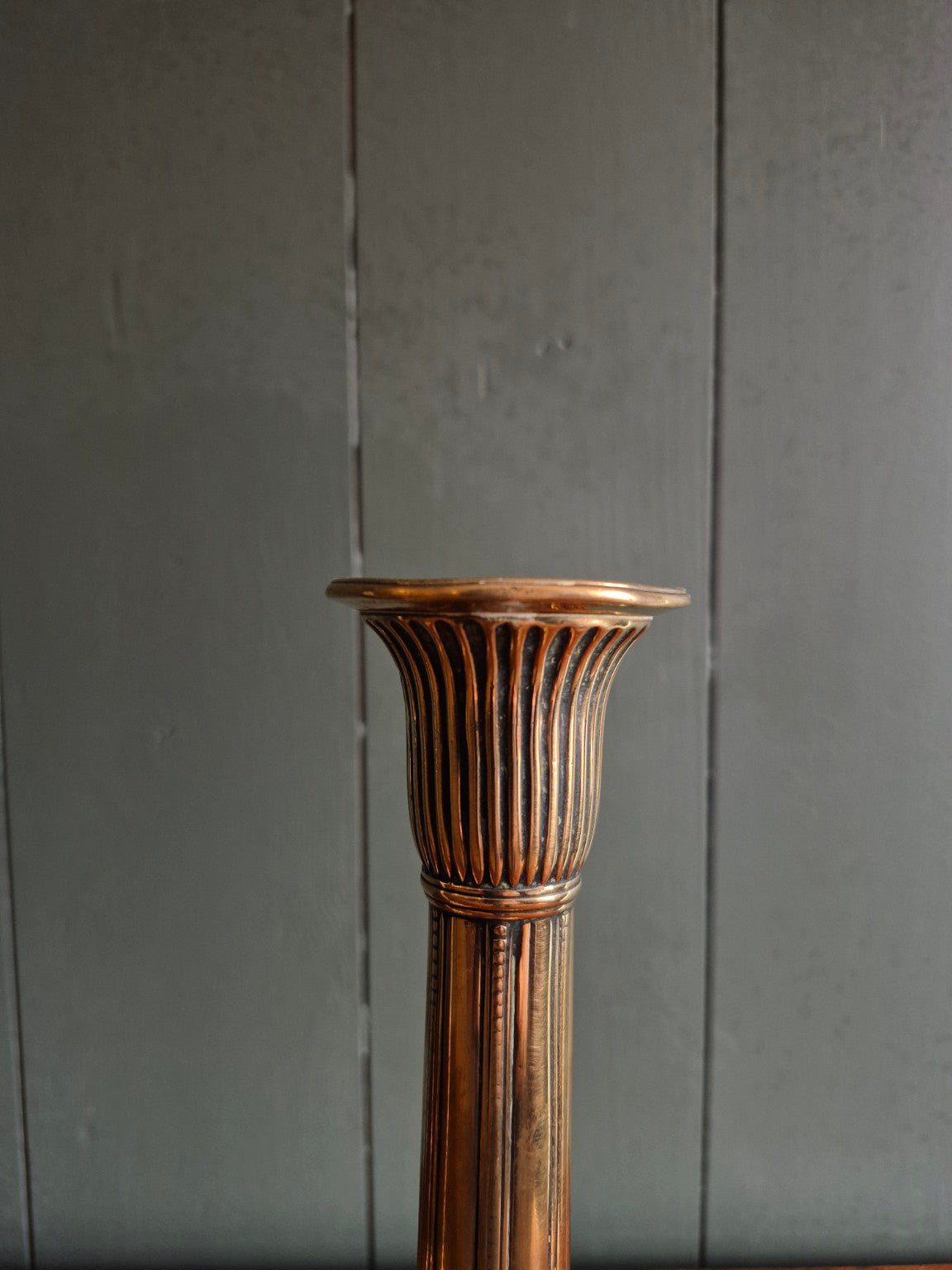 Pair of Georgian Brass Candlesticks by James Harrison