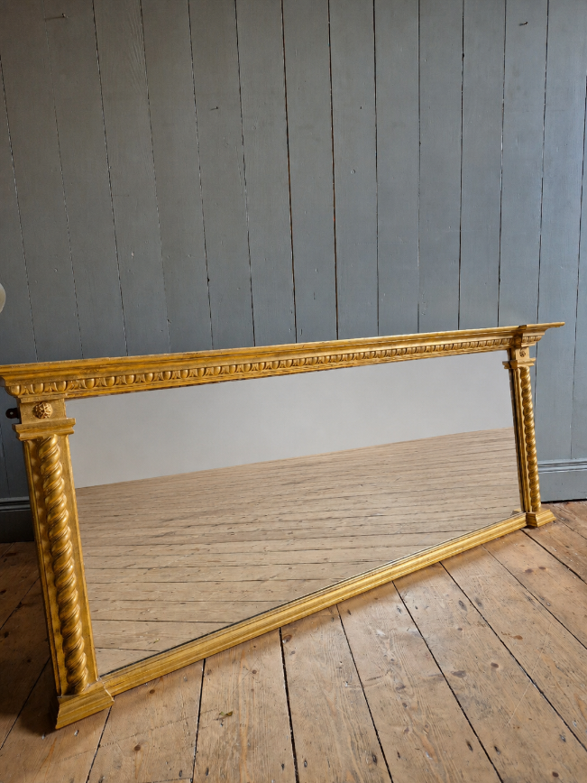 Gilt Over Mantle Mirror