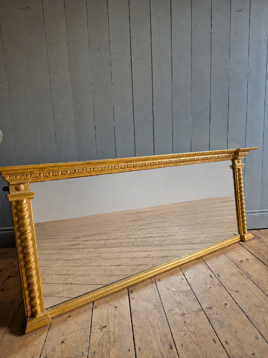 Gilt Over Mantle Mirror