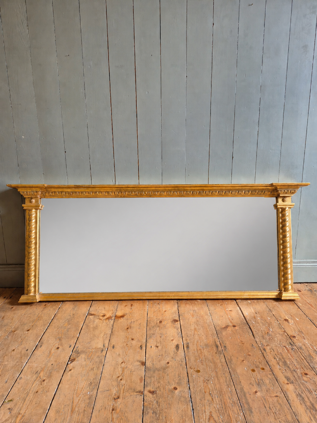 Gilt Over Mantle Mirror