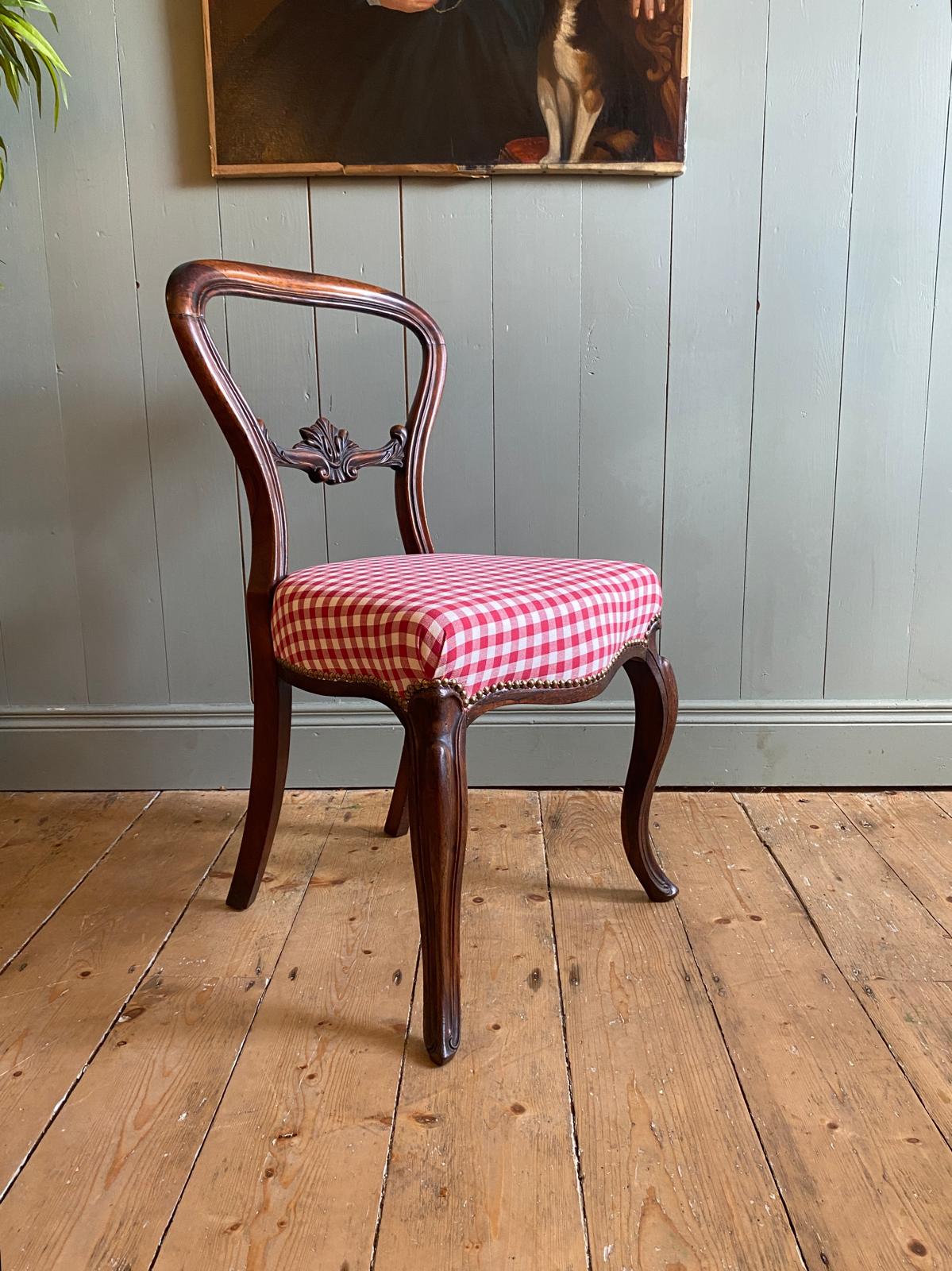 Set of 4 Victorian Balloon Back Dining Chairs