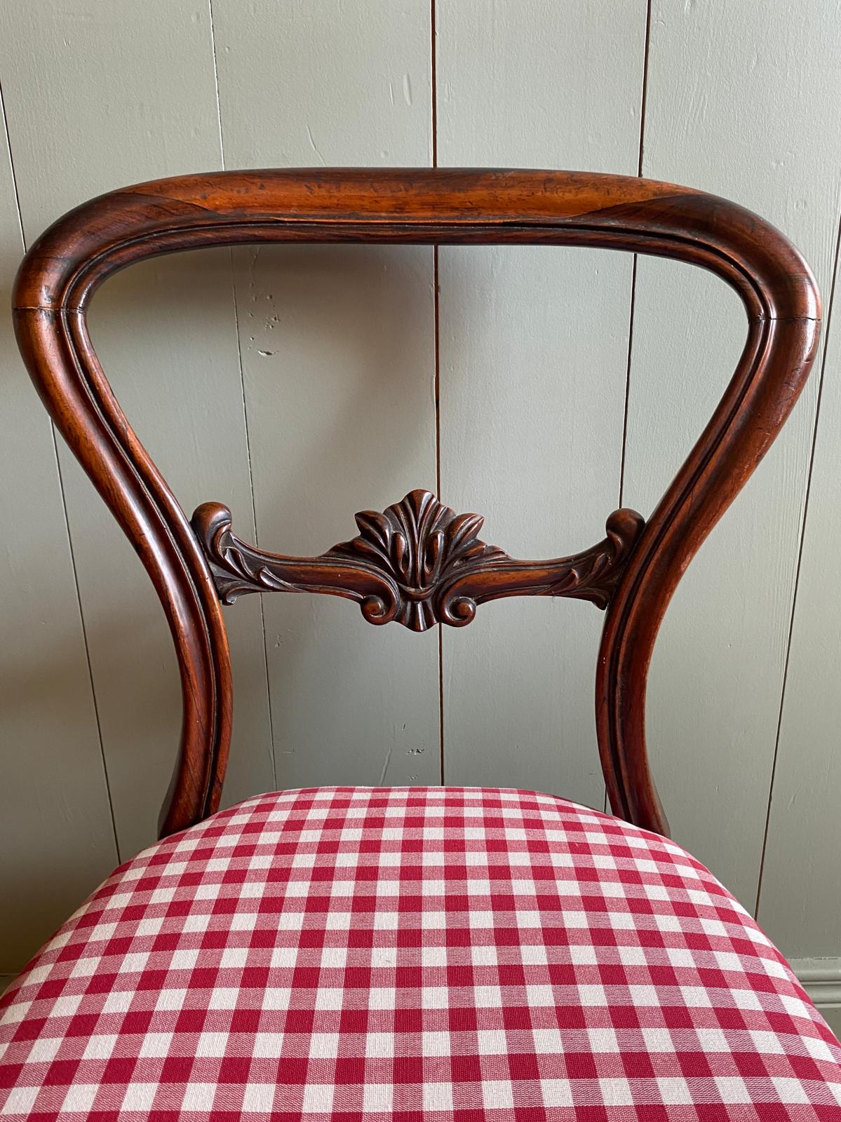 Set of 4 Victorian Balloon Back Dining Chairs